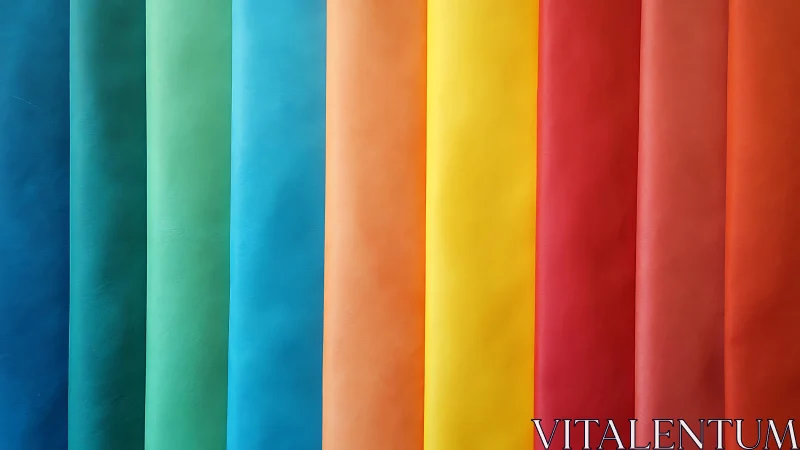 Vibrant vertical rainbow panels form bold color spectrum.