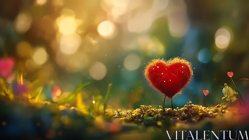 Luminous Heart Emerging from Golden Ground.