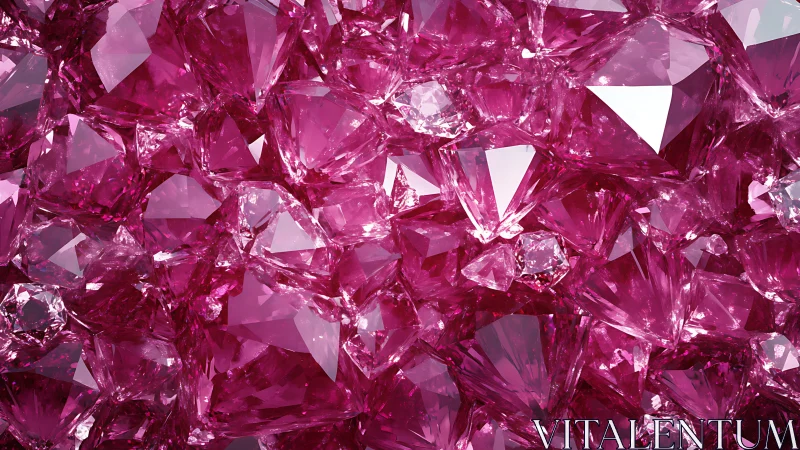 Sparkling cluster of pink gemstones glowing with charm.