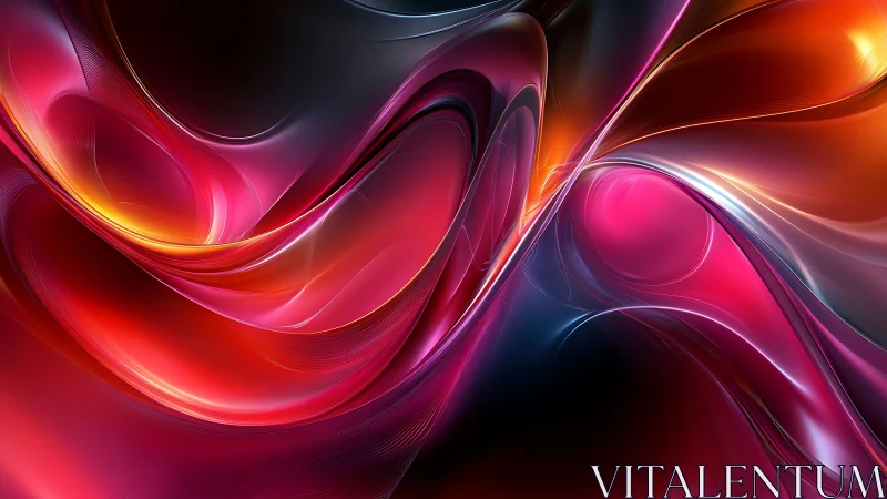 Glowing ribbons of color swirl in a soft, dreamlike dance