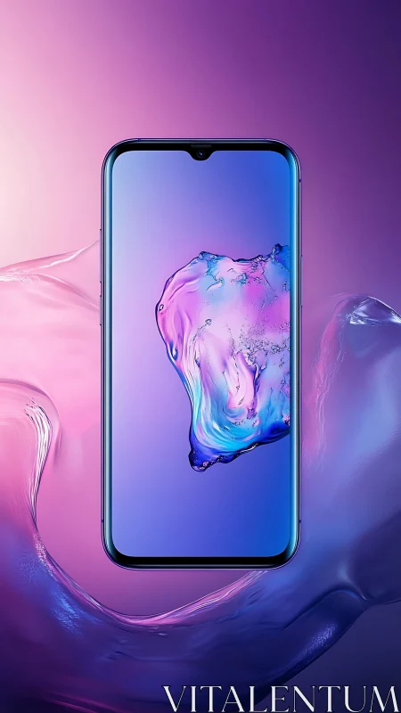 Liquid Dreams in Glass: A Smartphone's Neon Reverie.