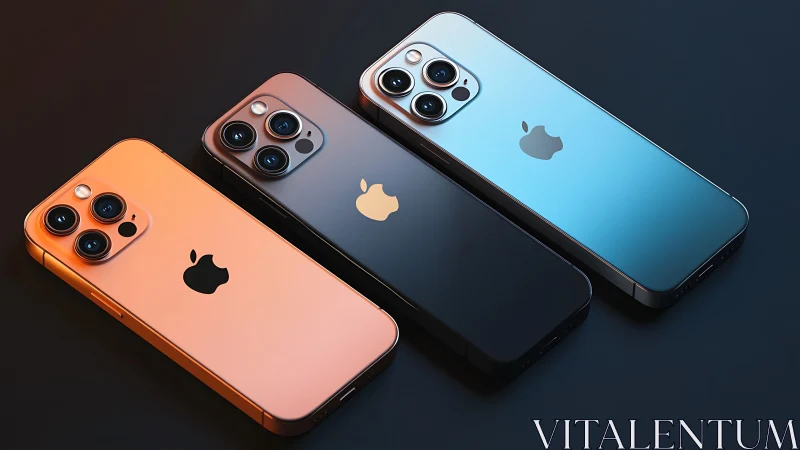 iPhone 12 Pro Models in Three Colors Displayed.