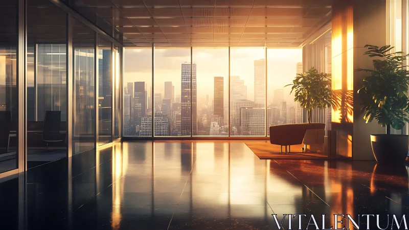 Golden Hour Views from a Sky-High Office.