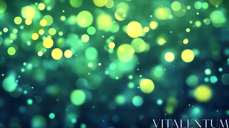 Abstract green and yellow bokeh lights with soft blur effect.
