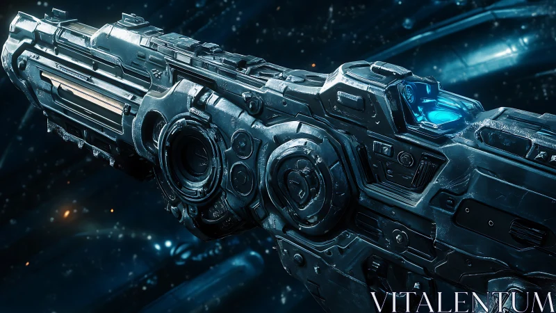 Starforged plasma cannon glows across a frozen void.