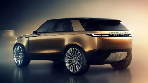 Bronze SUV concept render shows rear three quarter exterior