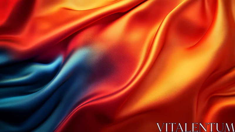 High-saturation satin folds show smooth specular gradients