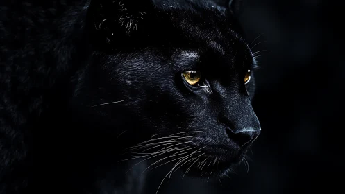 Black Panther's Golden Gaze into Darkness.