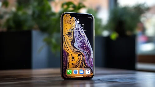 Modern iPhone Displays Stunning Liquid Swirl Wallpaper