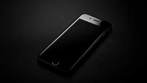 Midnight Device Whisper: Sleek Smartphone in Shadow.