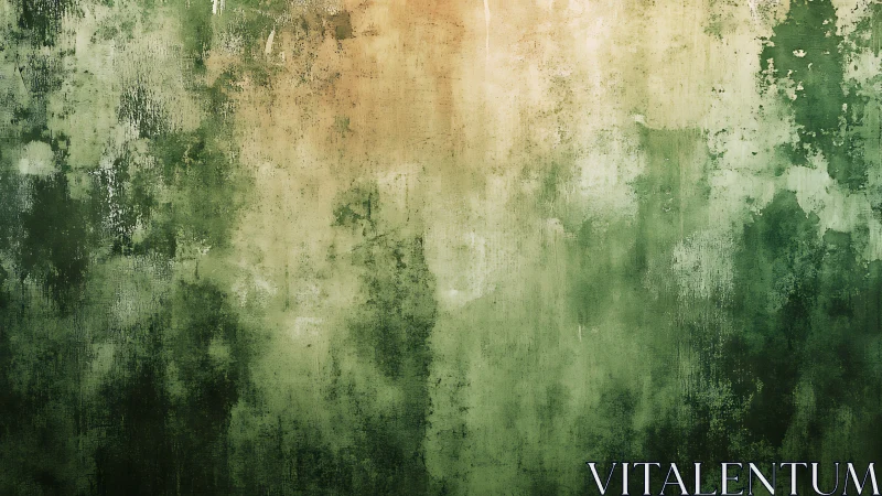 Soft mossy textures glow gently across a weathered wall