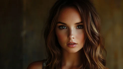 Soft light studies a poised gaze in cinematic close focus