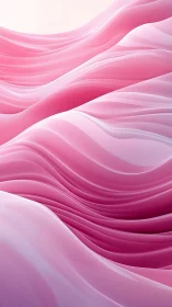 Pink gradient waves flow across smooth abstract landscape.