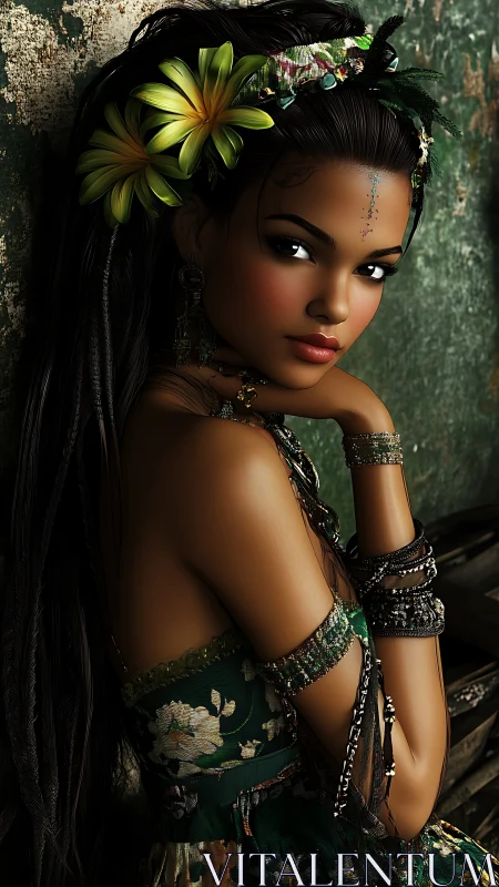 Midnight bloom pauses in half-shadow, guarding quiet stories