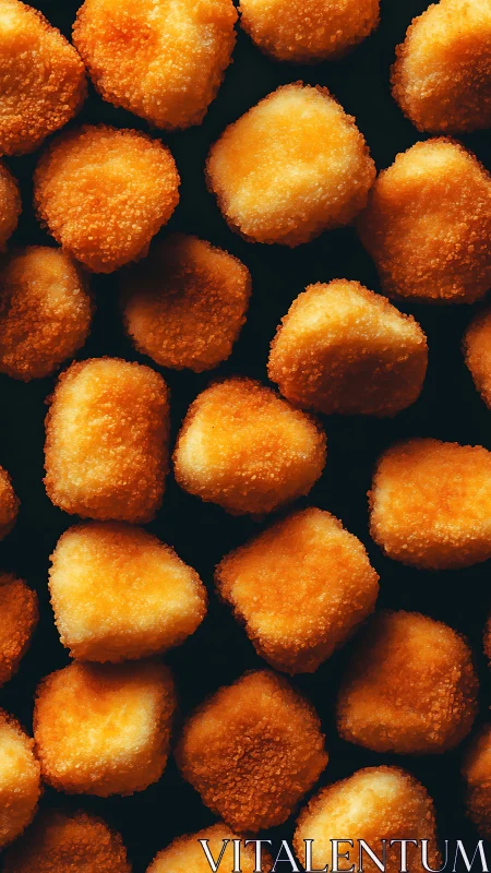 Golden crunchy bites lined up for cozy snacking joy.