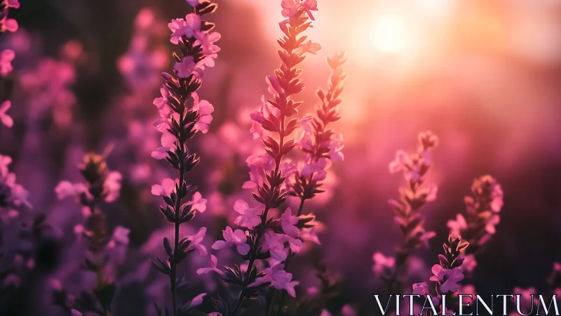 Golden Hour Lavender Dreams Among the Blooms.