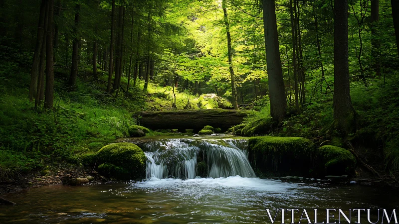Emerald Cathedral Cascades into Whispered Waters.
