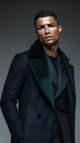 Midnight tailored mystique with sharply lit portrait power.