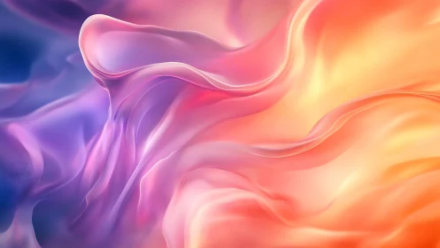 Fluid chromatic folds form a luminous abstract gradient field