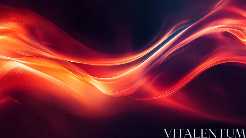 Luminescent Flow: Digital Fire Dancing Through Darkness.