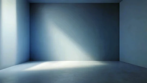 Soft morning light spilling gently into a quiet blue room.