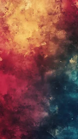 Abstract vertical gradient with red, yellow and blue fields.