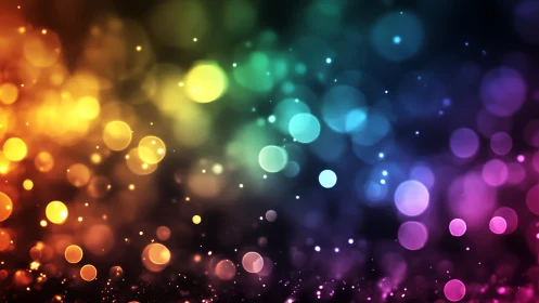 Colorful bokeh lights drift softly across a dreamy night