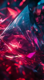 Prismatic neon crystal shards ignite a glowing dreamscape.