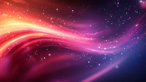 Starlit neon currents swirl through a cosmic color storm.