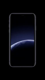 Premium Smartphone Mockup with Celestial Planet Wallpaper Display