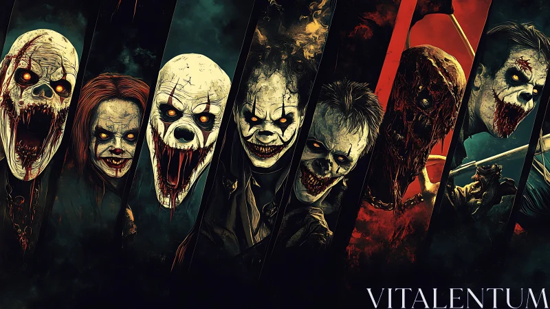 Carnival of Vicious Grins: undead clowns in shattered panels.