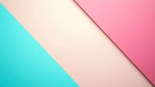 Diagonal pastel color blocks in pink, cream, and teal.