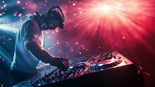 Midnight beat alchemist bending neon light and thunderous bass.