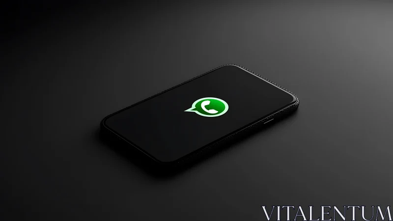 WhatsApp's Iconic Green Logo Glows on Modern Smartphone.