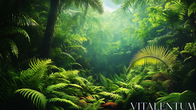 Verdant Cathedral: Where Sunlight Dances Through Ancient Canopy.