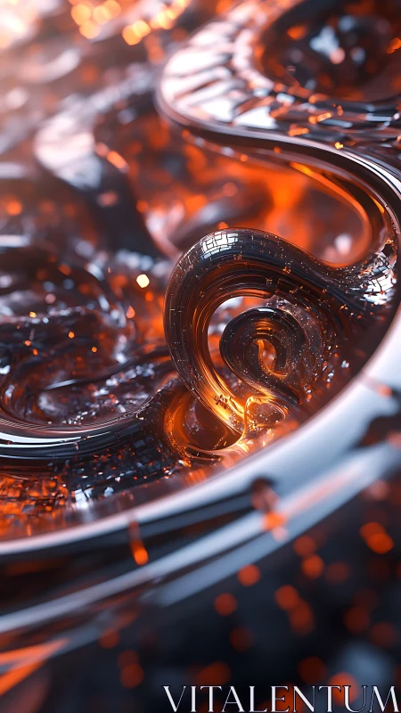 Curved reflective structures contain illuminated molten regions