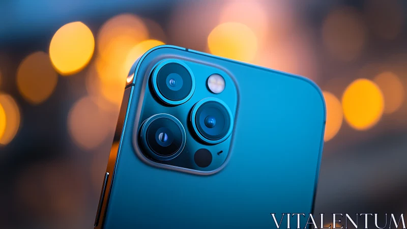 Premium Smartphone Camera System in Pacific Blue.