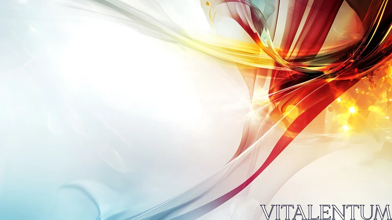 Solar ribbons surge across a crystalline abstract horizon.