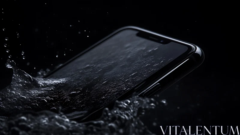 Midnight smartphone surfing silver-black stormwater drama.