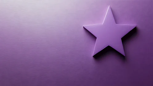 Glossy lavender star drifting over a velvety purple hush.