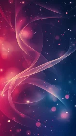 Glowing cosmic ribbons swirling through a dreamy night sky.