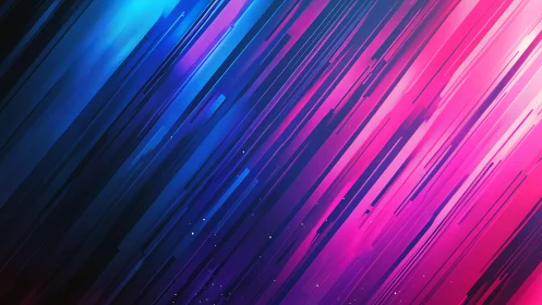Neon diagonal light streaks in blue magenta gradient digital field