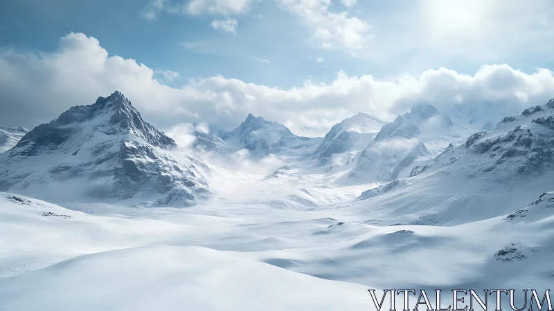 Endless snowy peaks invite quiet winter daydreams