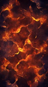 Molten Lava Abstract Texture. Fiery Dynamics.