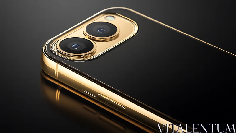 Luxury Gold Smartphone with Dual Cameras.
