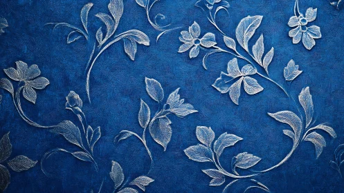 Silvered Blooms Dancing Across Cobalt Dreams.