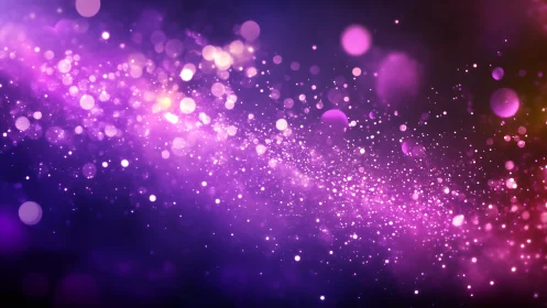 Glowing violet stardust drifting through a dreamy night sky.