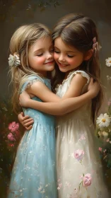 Two Sisters Embrace: A Moment of Pure Joy.