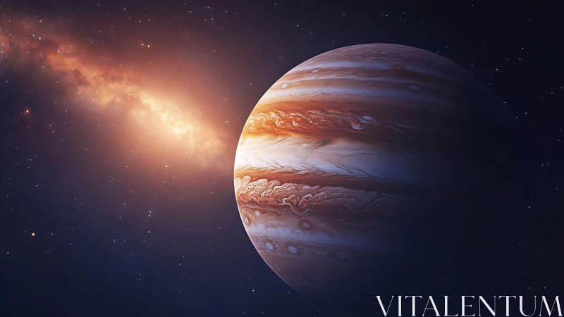 Gas giant planet illuminated by distant galactic light