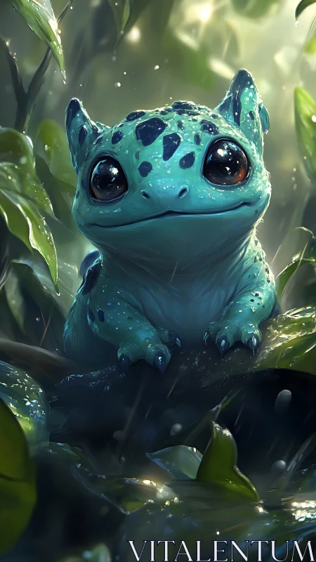 Rain-soaked amphibian portrait uses cinematic depth-of-field lighting